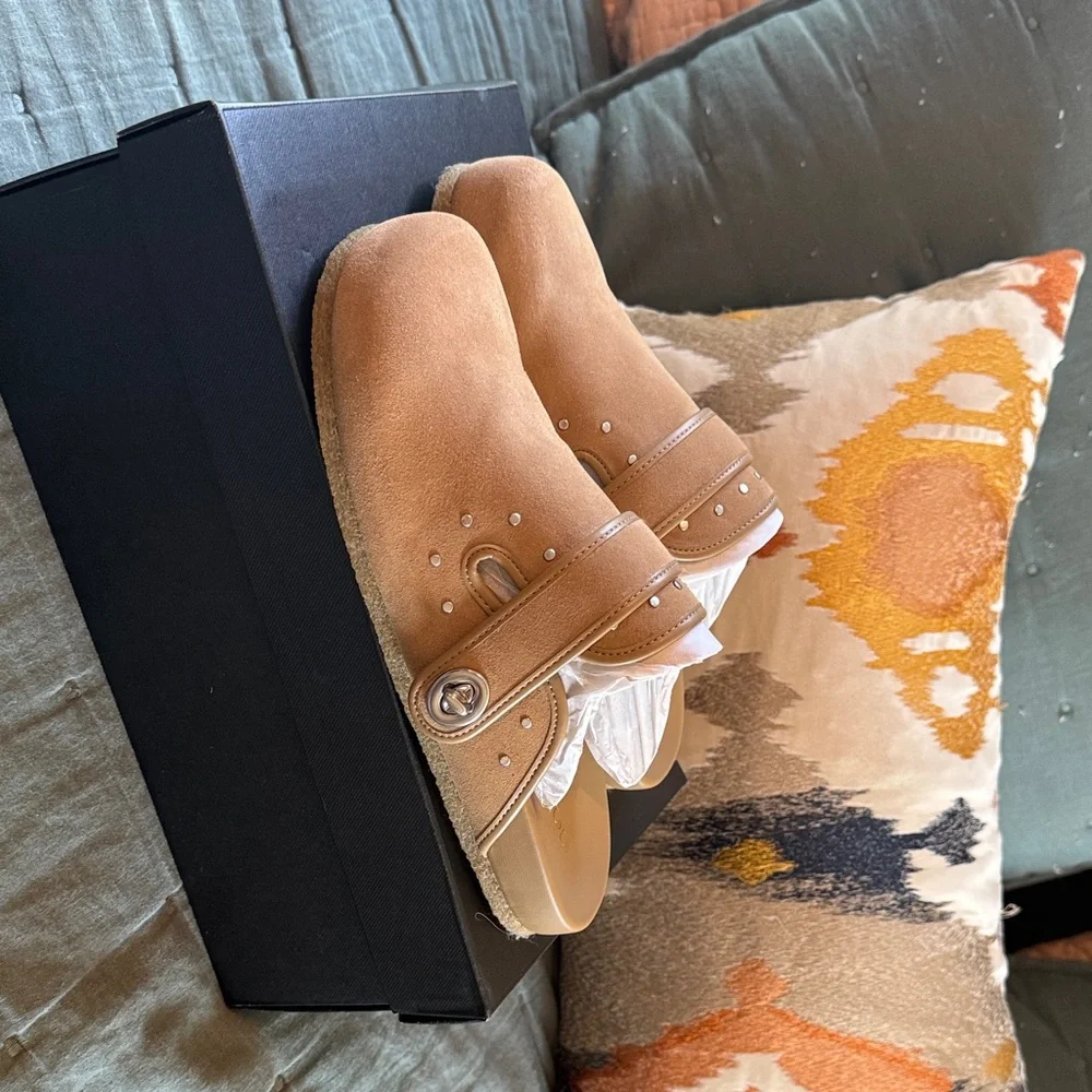Authentic Coach Blake Suede Rivet Clogs - Picture 14 of 16
